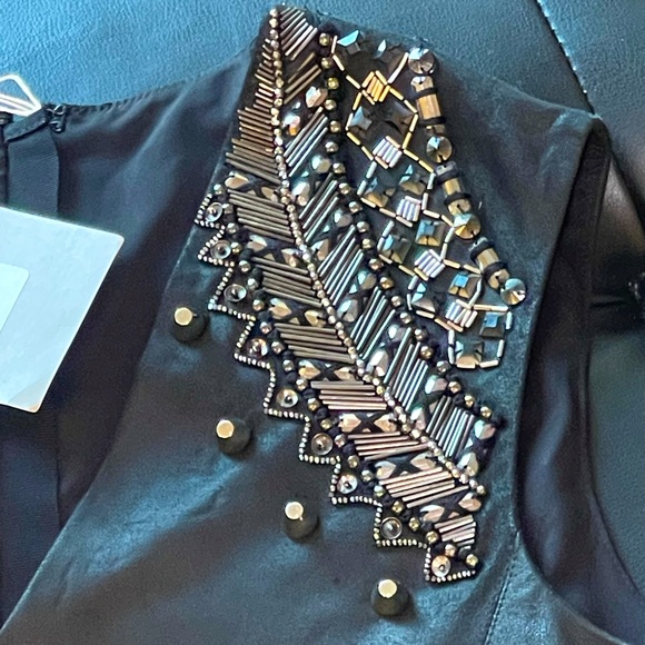 Sachin & Babi Leather Shift Embellished Dress - Picture 1 of 9